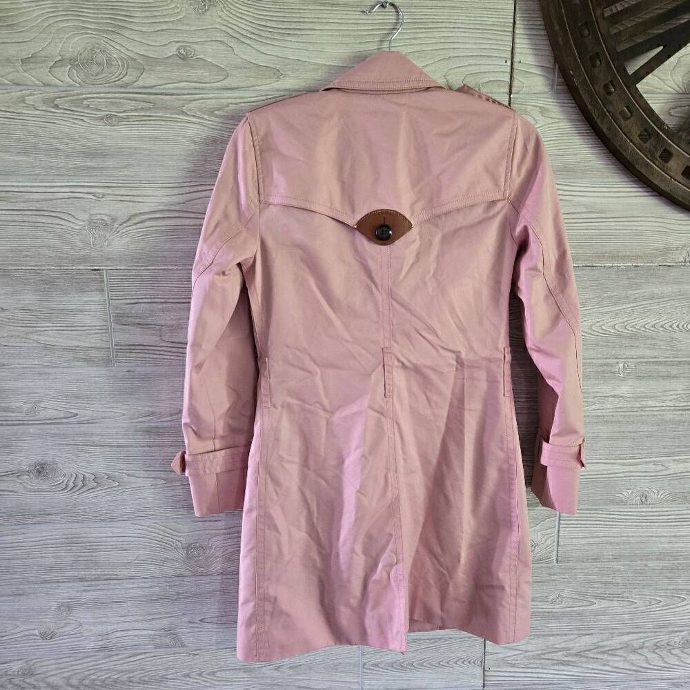 Coach Pink Trench Jacket Womens SZ XXS Coat - Picture 4 of 6